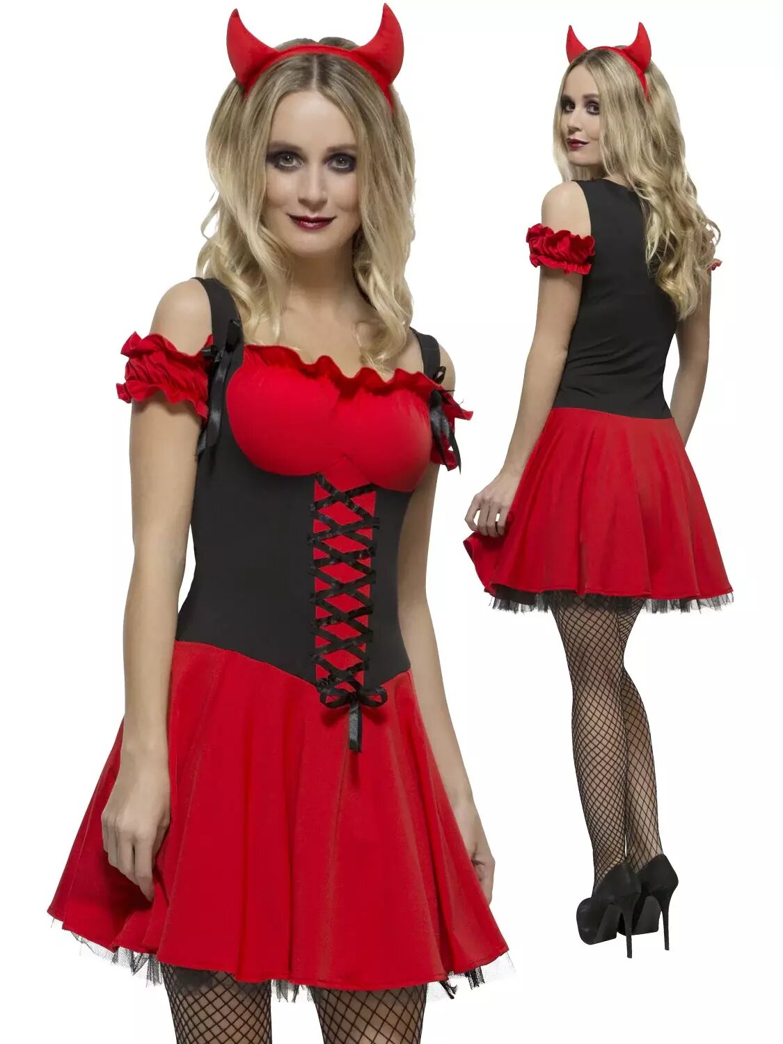 Ladies Devil Costume Fever Wicked Sexy Devil Costume Adult Halloween Fancy Dress